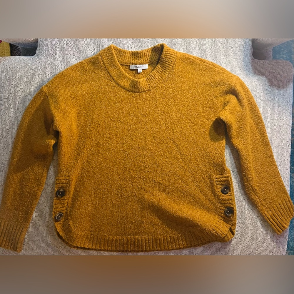 Madewell “Demi” Side Button Pullover Sweater